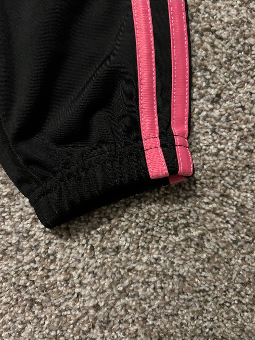 adidas Black Track Jacket and Pants Set with Pink Stripes - Picture 3 of 4